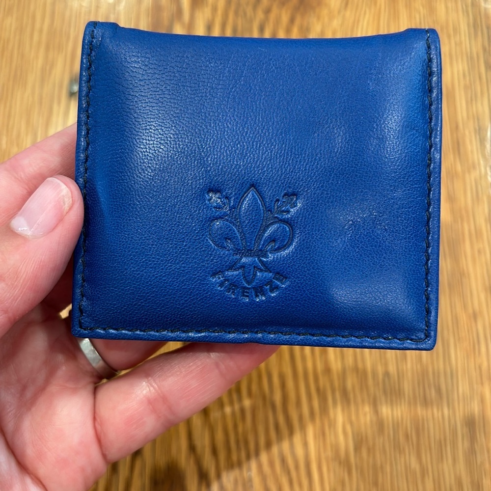 Firenze blue leather coin purse